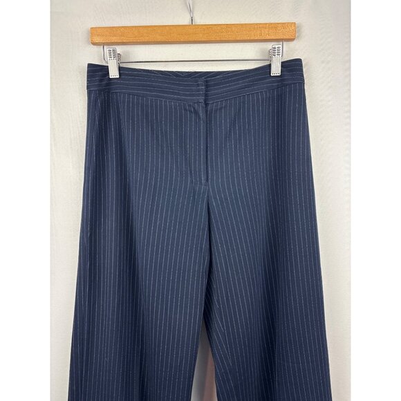 Women’s The Limited Stretch Size 6 Navy with White Pinstripes Slacks - Picture 2 of 4